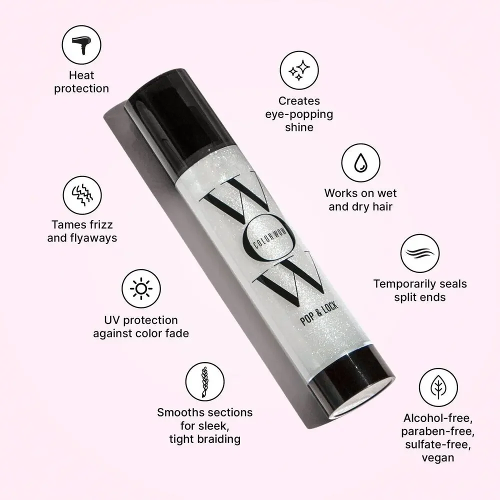 Lot of 3 COLOR WOW Pop & Lock High Gloss Finish Frizz Control UV Serum (1.8 oz)